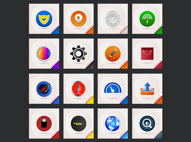 50 Free Android App Icons by Ferman Aziz in 2014年9月的免费扁平化图标套装合集下载