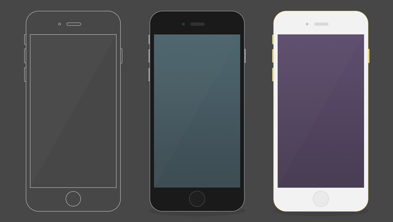 Free iPhone6 flat mockup by Stelios Strongylis in 35个新鲜的iPhone6展示模型PSD下载