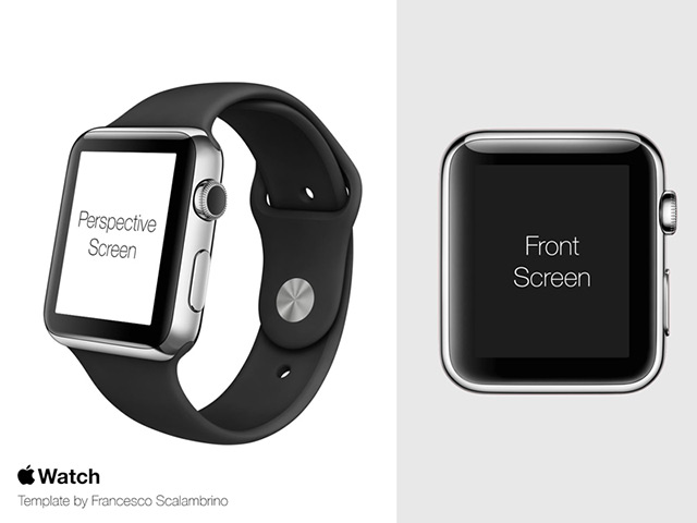 Apple Watch 矢量展示模型PSD下载