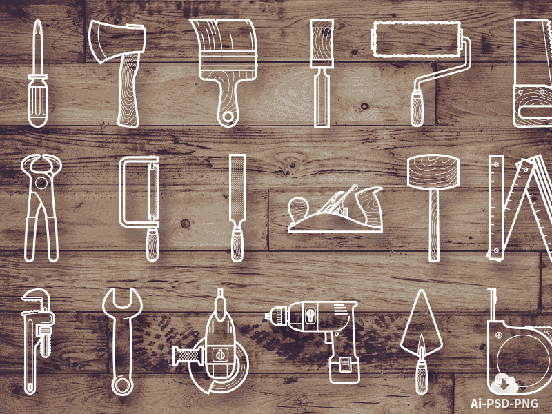 Free Tool Icon Set by Dimitrios Pantazis in 2014年8月份汇总的25个免费的扁平化图标套装下载