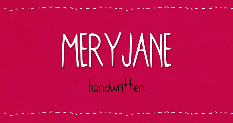 Meryjane Typeface by mercan cebe in 2014年几月必备的17个免费设计字体下载 