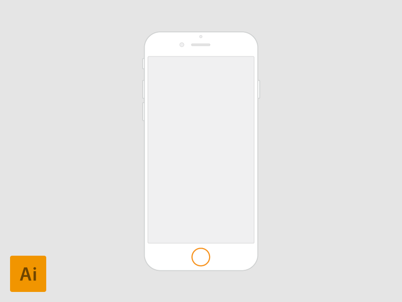 iPhone 6 - 4.7 vector for Wireframes by Fedza Miralem in 35个新鲜的iPhone6展示模型PSD下载