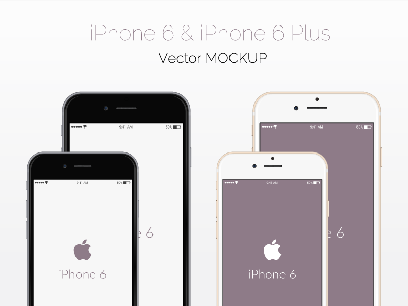 Vector iPhone 6 Mockup by GraphBerry in 35个新鲜的iPhone6展示模型PSD下载