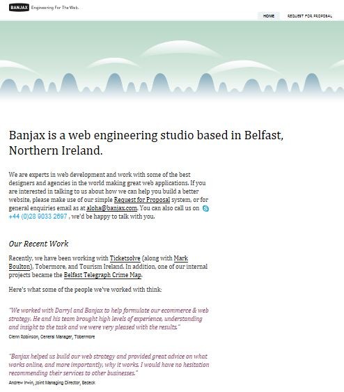Banjax Web Design Layout