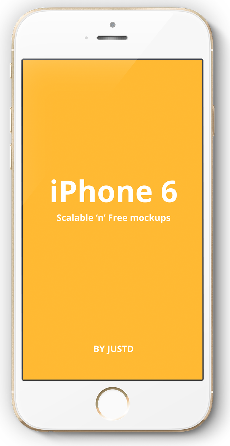 iPhone-6-4.7寸-写实版-展示模型PSD下载（金色）