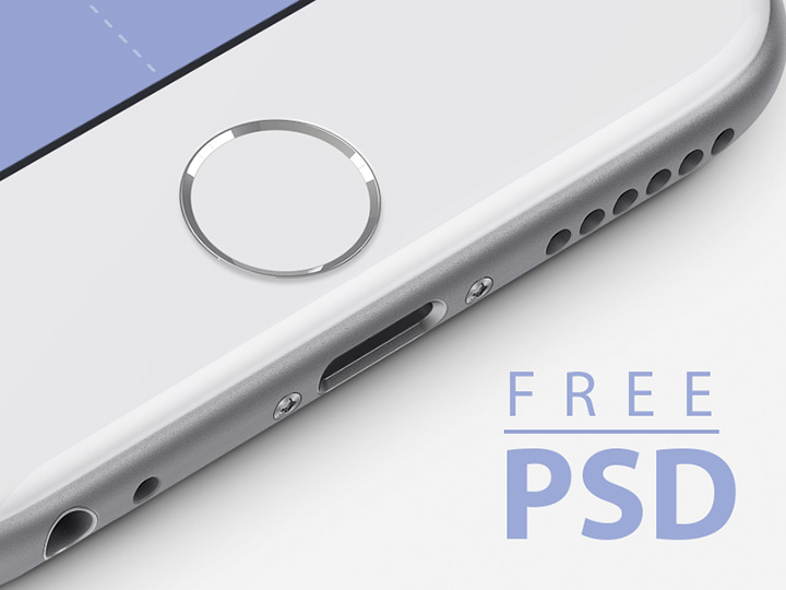 质感超逼真的iPhone6展示模型PSD下载（白色+金色+灰色）