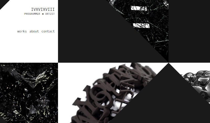 ivxvixviii in 全新的35个干净的极简主义网站设计欣赏