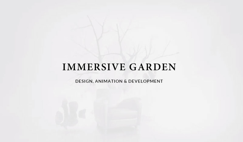 immersive garden in 全新的35个干净的极简主义网站设计欣赏