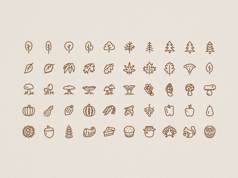50 Free Autumn Inspired Icons by Nick Botner in 23个免费的扁平化图标下载（带IOS8图标）