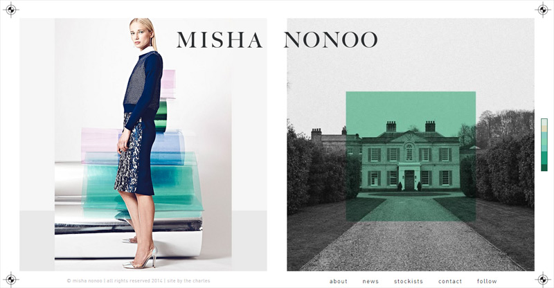 Misha Nonoo in 全新的35个干净的极简主义网站设计欣赏