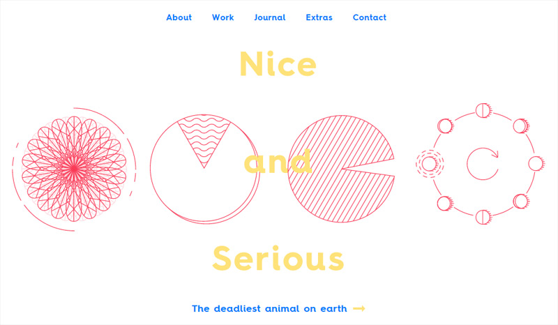 Nice and Serious in 全新的35个干净的极简主义网站设计欣赏