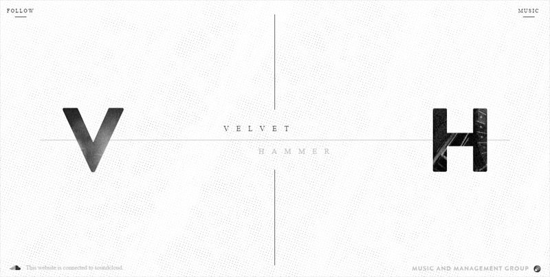 Velvet Hammer in 全新的35个干净的极简主义网站设计欣赏