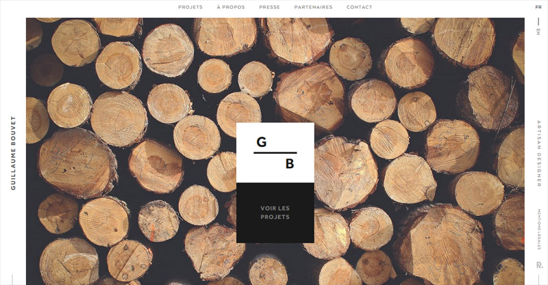 Guillaume Bouvet in 全新的35个干净的极简主义网站设计欣赏