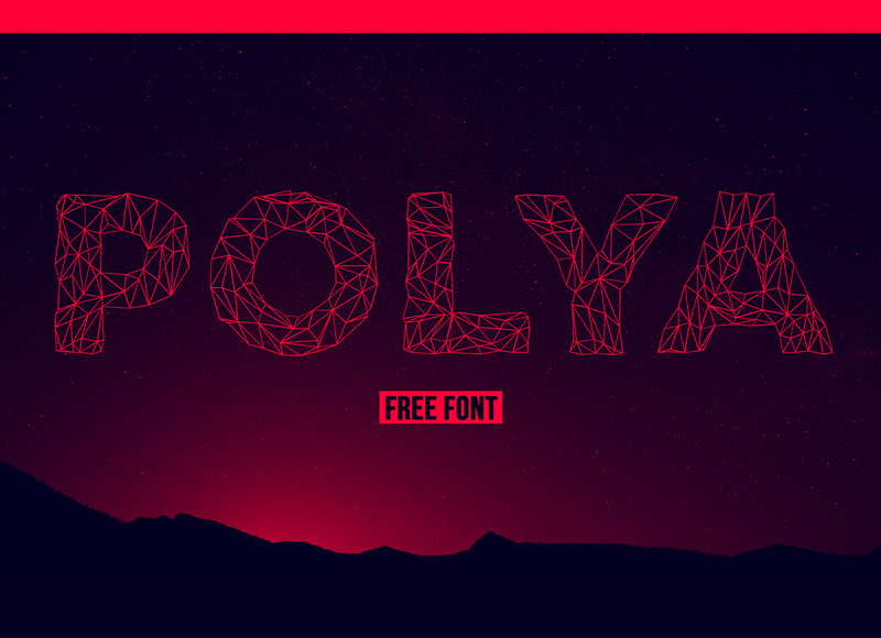 POLYA Free Font by Adrien Coquet in 2014年10月的20套新鲜字体下载