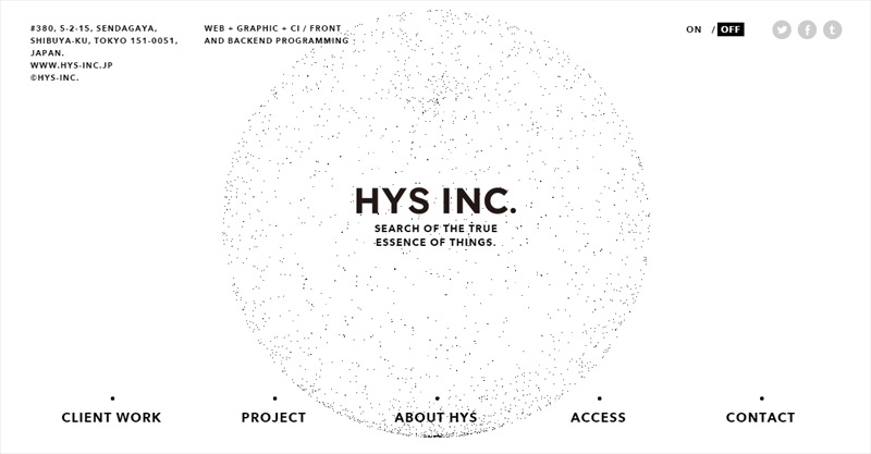 HYS INC. in 25个大气的用留白空间设计的网站欣赏