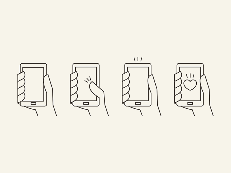 Hand & Phone FREE AI by Erika Ito in 2014年10月的28个免费扁平化图标合集