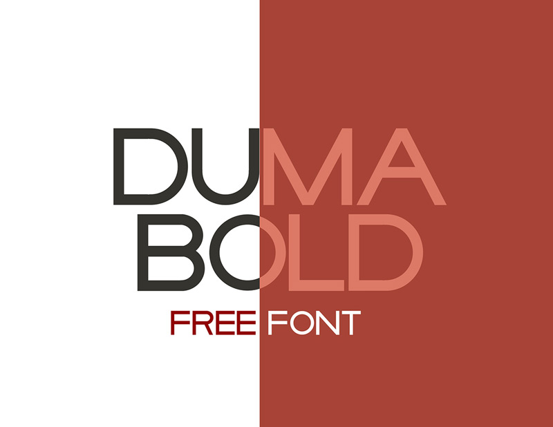 Duma Bold Free Font by Ish Adames in 2014年10月的20套新鲜字体下载