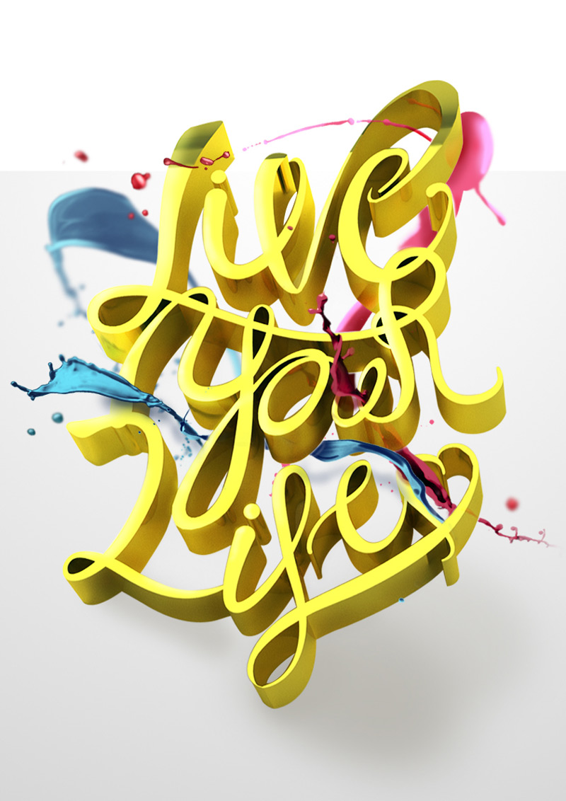Live Your Life by Thanh Tu Vo in 时尚有创意的字体设计灵感分享
