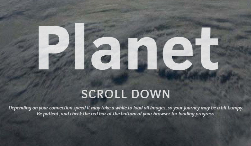 Planet in 为您准备的35个新鲜的单页网站设计灵感欣赏