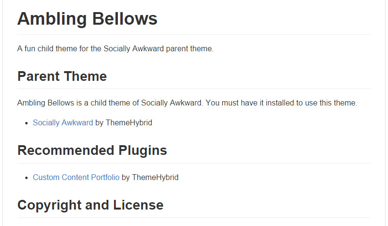 Ambling Bellows in 2014年10月出炉的35个特别的Wordpress皮肤下载