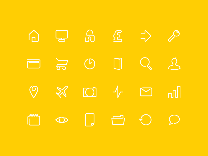 Continuos Line Icon Pack by Roy Barber for Roy&Co in 23个免费的扁平化图标下载（带IOS8图标）