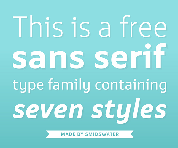 Smidswater Free Typeface by Smidswater in 2014年10月的20套新鲜字体下载