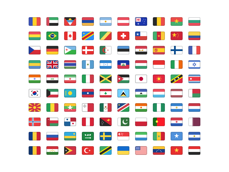 Flag Set for Sketch by Luc Chaissanc in 23个免费的扁平化图标下载（带IOS8图标）