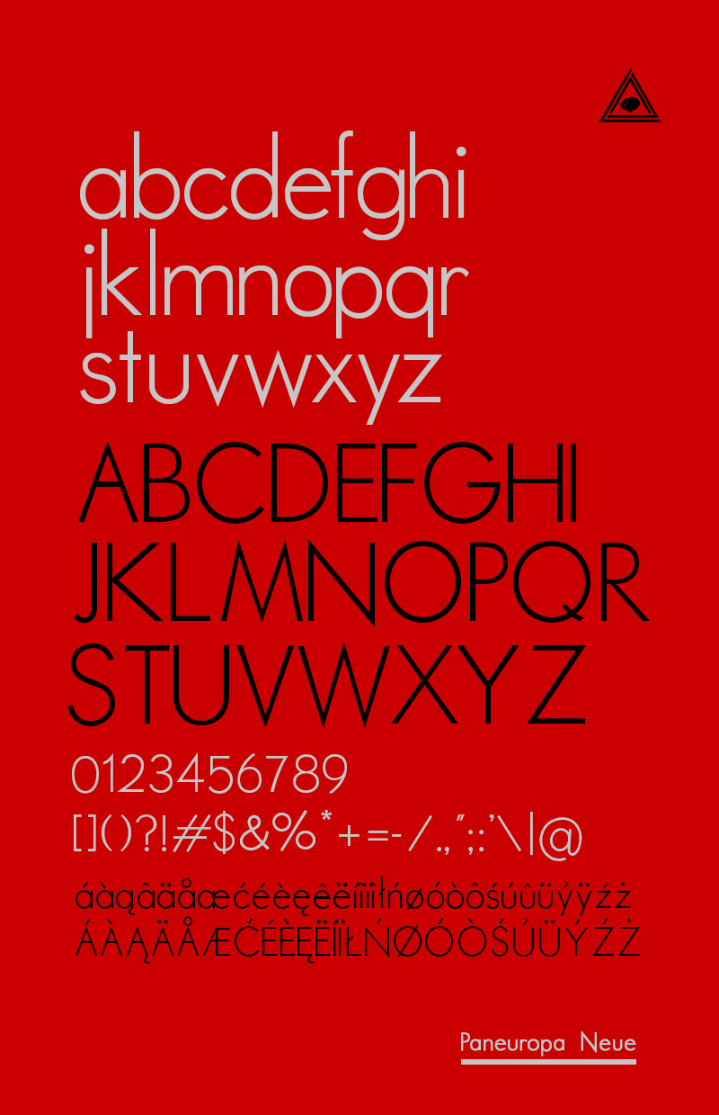 Paneuropa Neue Free Typeface by Bartek Bojarczuk in 20个2014年10月整理的最新时尚设计字体下载