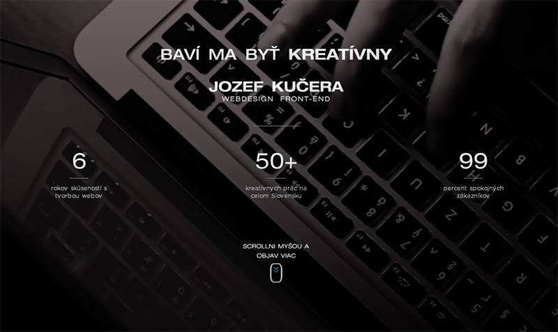 Jozef Kucera in 20个全新的有创意的个人网站设计合集欣赏