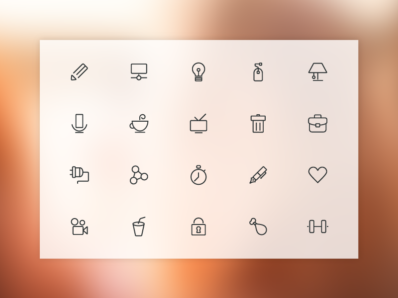 20 Free Line Icons by GraphBerry in 2014年11月的22个免费扁平化图标合集