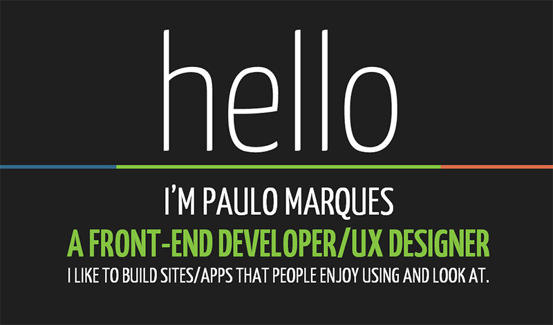 Paulo Marques in 20个全新的有创意的个人网站设计合集欣赏