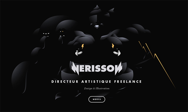Nerisson in 20个全新的有创意的个人网站设计合集欣赏
