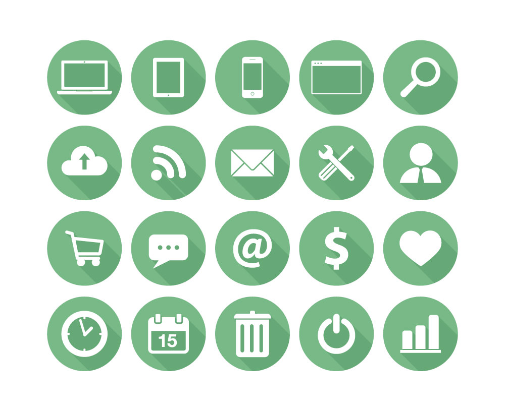 Free Collection of Flat Icon for Business by WooRockets in 2014年11月的22个免费扁平化图标合集