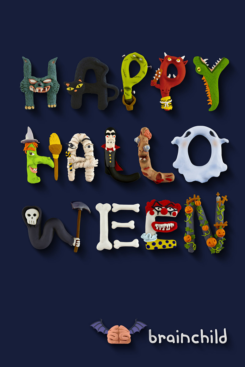 Happy Halloween! by Brainchild Studio in 2014年11月的字体创意设计案例欣赏