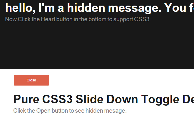 30例精彩的CSS3动画效果源代码下载pure css3 slide down menu toggle