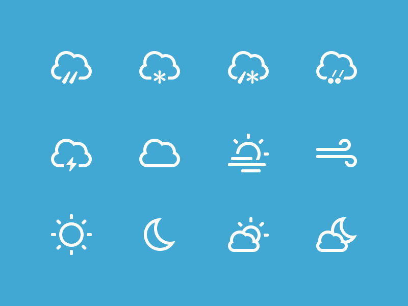 Weather Icons by Thom for DuckDuckGo in 40个圣诞矢量图标的饕餮大餐下载