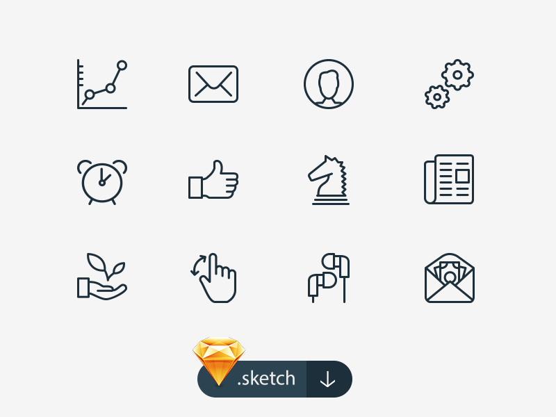 100 Free Sketch Icons by Icons Mind in 40个圣诞矢量图标的饕餮大餐下载