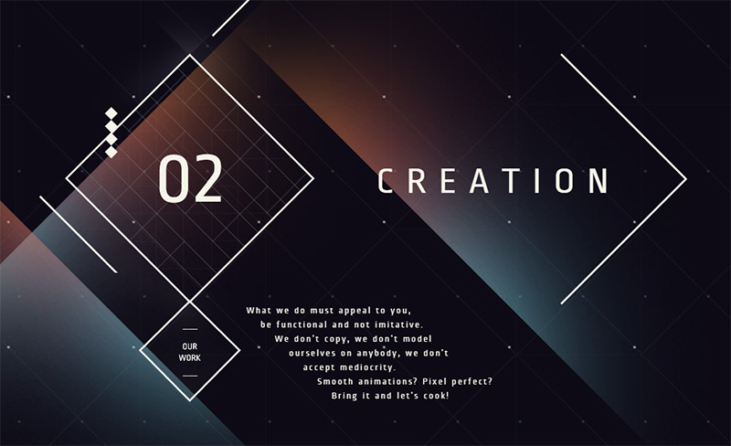 Creation in 2014年网页设计创意合集欣赏