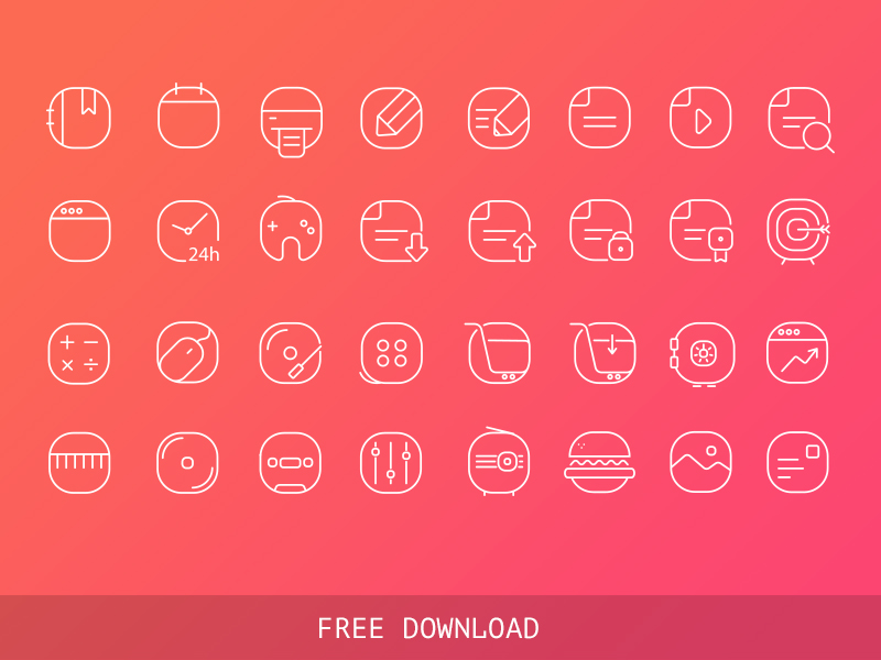 Free Vector Iine Icons by sumit chakraborty in 40个圣诞矢量图标的饕餮大餐下载