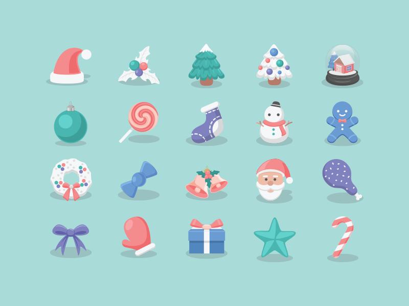 Christmas Icons 2015 by Sunbzy in 40个圣诞矢量图标的饕餮大餐下载