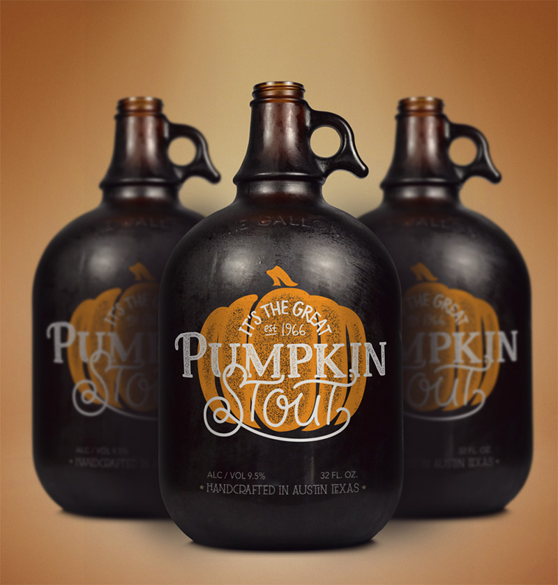 Pumpkin Stout by Theresa Garritano Design & Spiceworks in Package Design Inspiration for December 2014