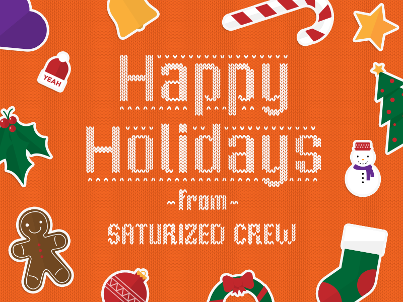 Happy Holidays from Saturized crew by Saturized in 40个圣诞矢量图标的饕餮大餐下载