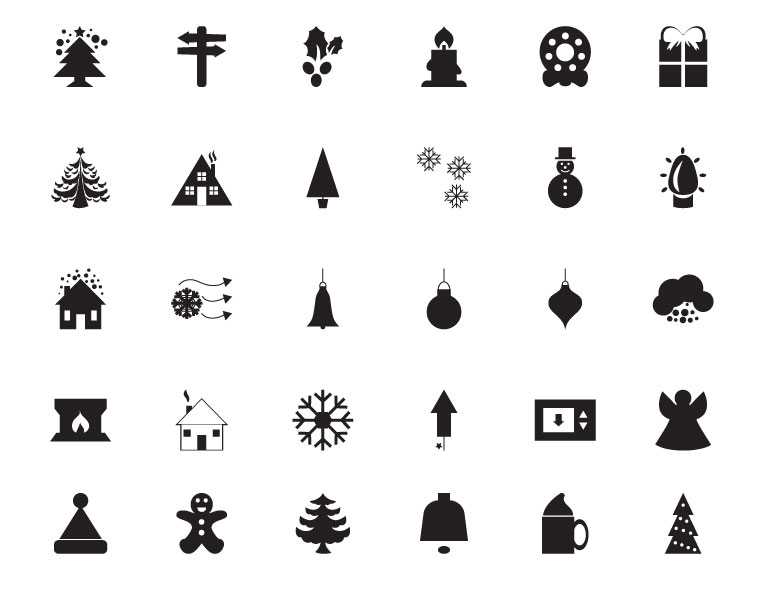 30 Free Christmas Vector Icons by Webmaster-Deals.com in 40个圣诞矢量图标的饕餮大餐下载