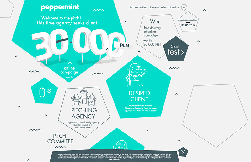 Peppermint in 2014年网页设计创意合集欣赏