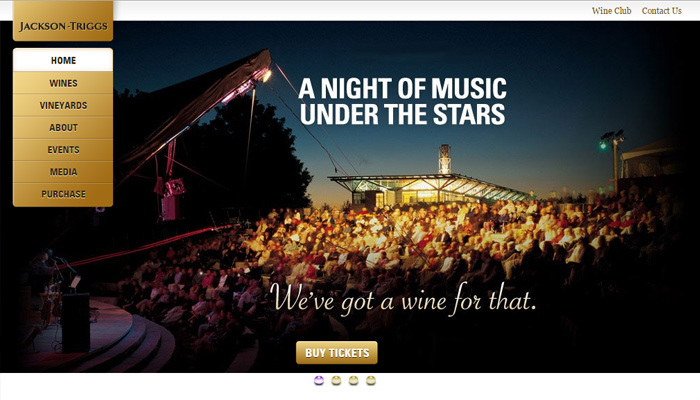 30个值得赞叹的葡萄酒厂和葡萄庄园网站设计欣赏jackson triggs website background layout