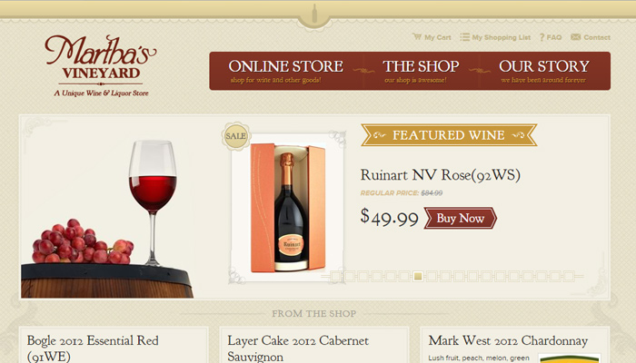 30个值得赞叹的葡萄酒厂和葡萄庄园网站设计欣赏martha vineyard massachusetts homepage layout