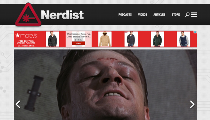 30个在线杂志风格的网页设计排版灵感欣赏nerdist zone clean website layout design