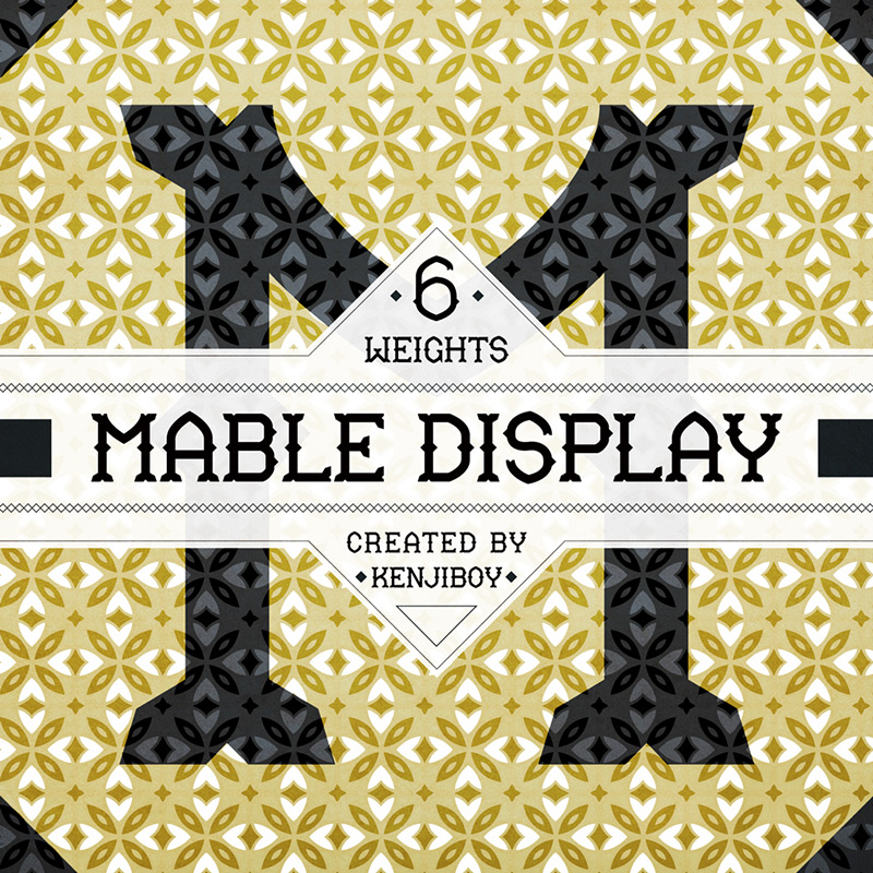 Mable Free Display Font by Kenji Enos in 2015年1月整理的最新时尚设计字体下载