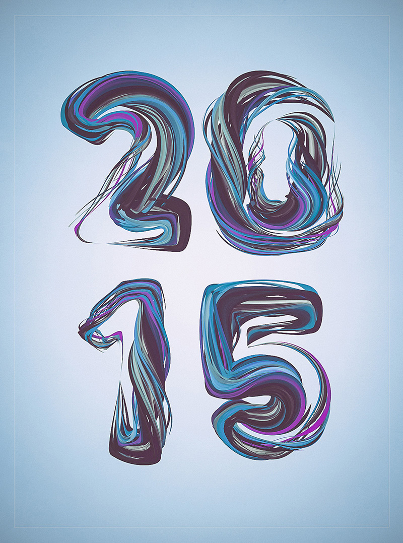 2015 Typography by Shahan Keuork in 20个清新明快并流畅体最新创意字体设计欣赏