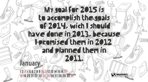 2015年1月的最新的有创意的壁纸下载New year's resolutions